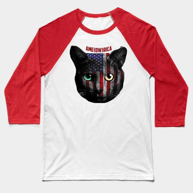 Murica cat Baseball T-Shirt by sonny2k